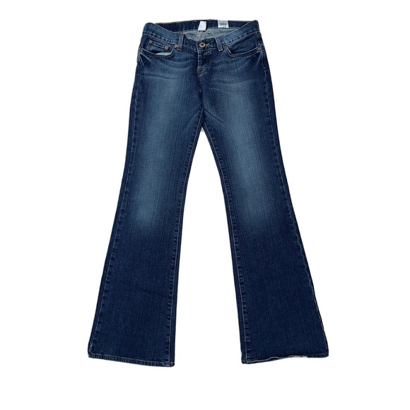 Lucky Brand Jeans Womens Lil Flora Bootcut Button Fly Blue Denim 6/28 Size 31x34 - Picture 1 of 10